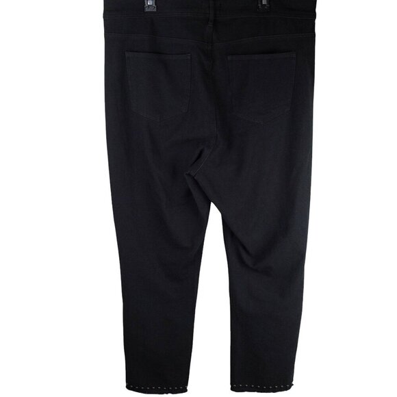 NYDJ Curves 360 Slim Straight Ankle Jeans Black Size 20 - Picture 6 of 9